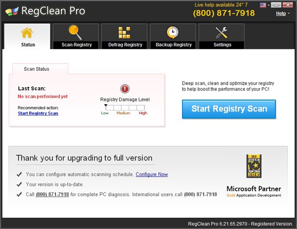 RegClean Pro��ע�����⹤�ߣ� V6.21 ��ɫ�ƽ��