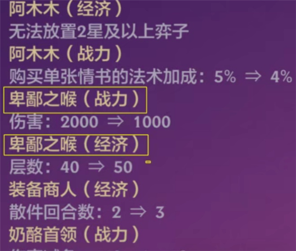 金铲铲之战返场新版本全改动解析