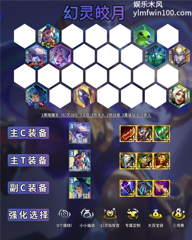 金铲铲之战S17版本冷门偷分阵容-幻灵皎月！