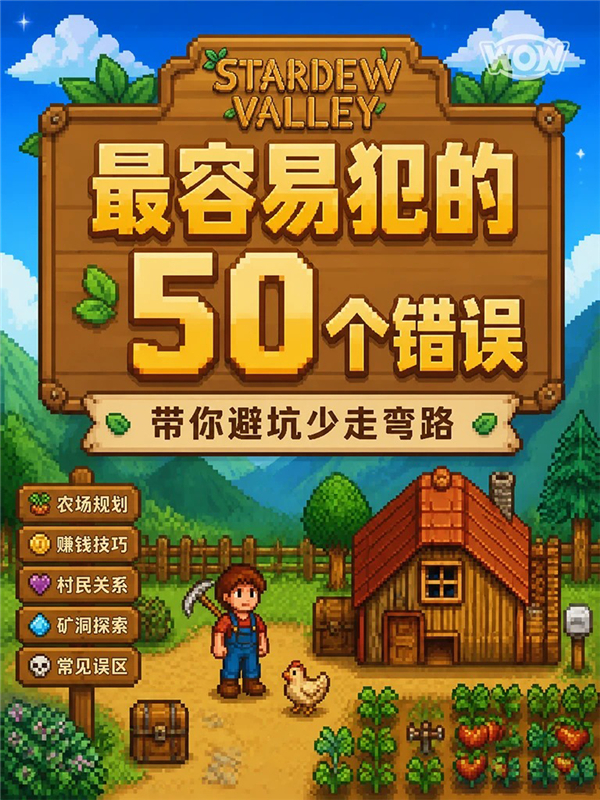 星露谷物语新手最容易犯的50个错误合集 看完少走半年弯路