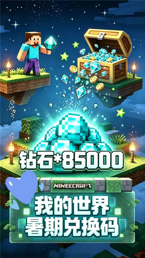 我的世界2026暑假85000钻石兑换码(没过期)