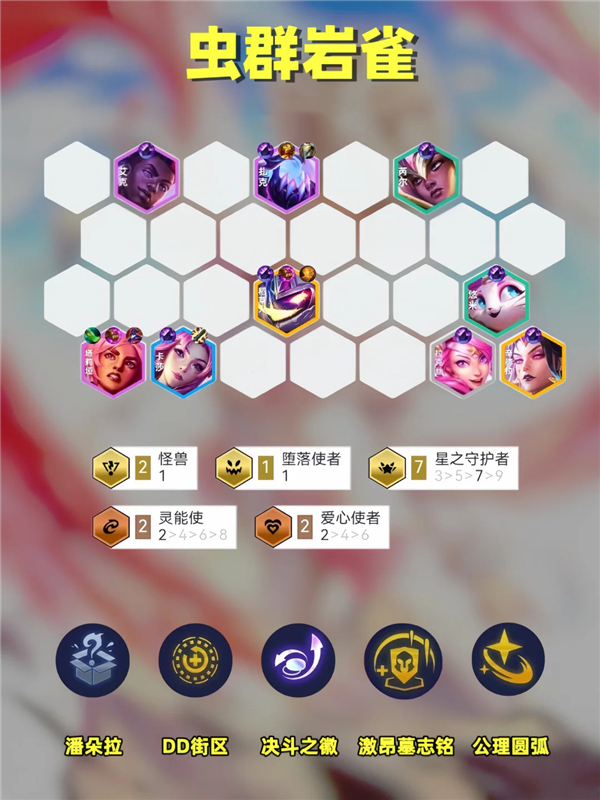 金铲铲S8怪兽入侵虫群岩雀阵容解析 闭眼玩都能赢!