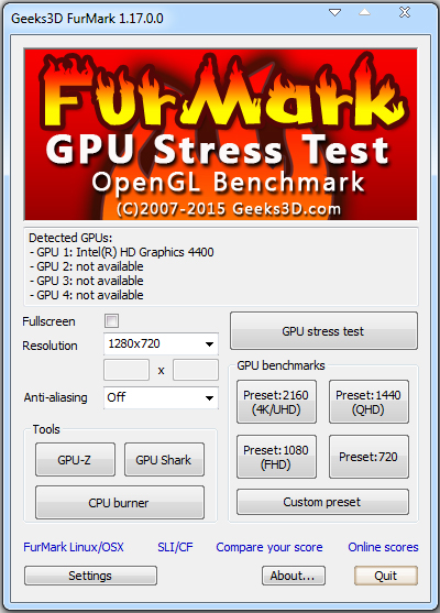 Furmark(�Կ���������) V1.17