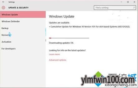 Windows10 u����ϵͳ���ظ���KB3124262����30%