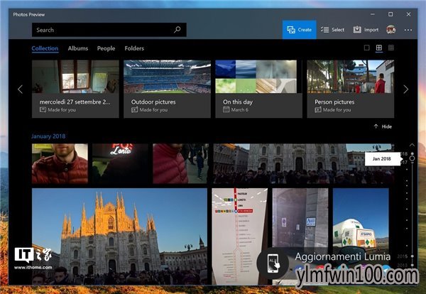 微软照片雨林木风Windows 10 UwP版即将加入“时间轴”视图