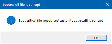 w10系统电脑如何修复bootres.dll错误文件的方法