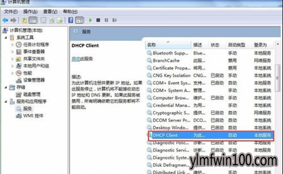 旗舰版win7系统电脑ip地址DHCP服务无法自动获取怎么办?