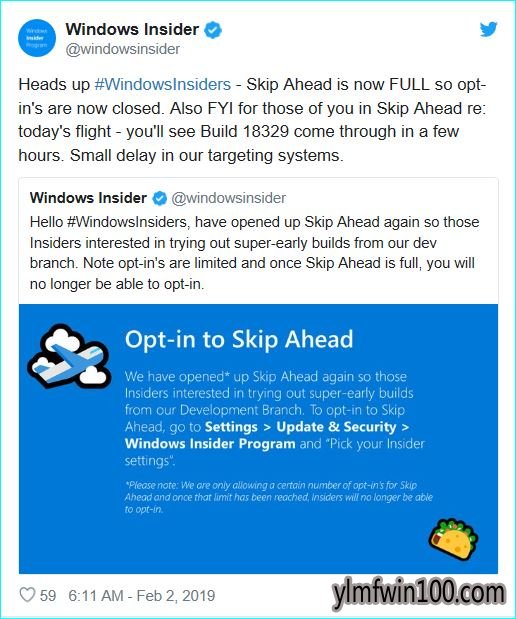 Windows 10 19H2 Skip Ahead报名选项已关闭2.jpg