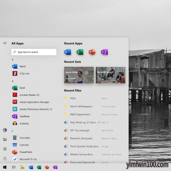 设计师打造无磁贴版Windows 10开始菜单