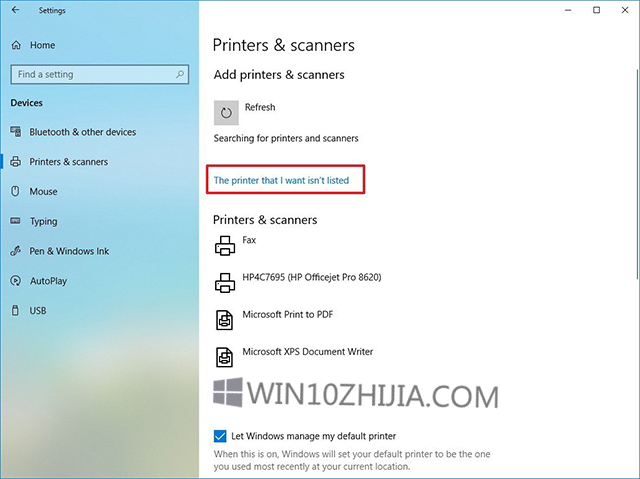 windows10专业版系统电脑怎么将设备连接到共享打印机