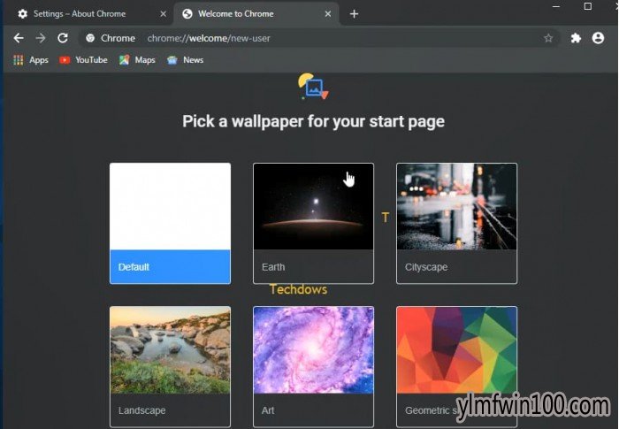 Chrome Canary 75界面改进:支持Dark 可自定义壁纸