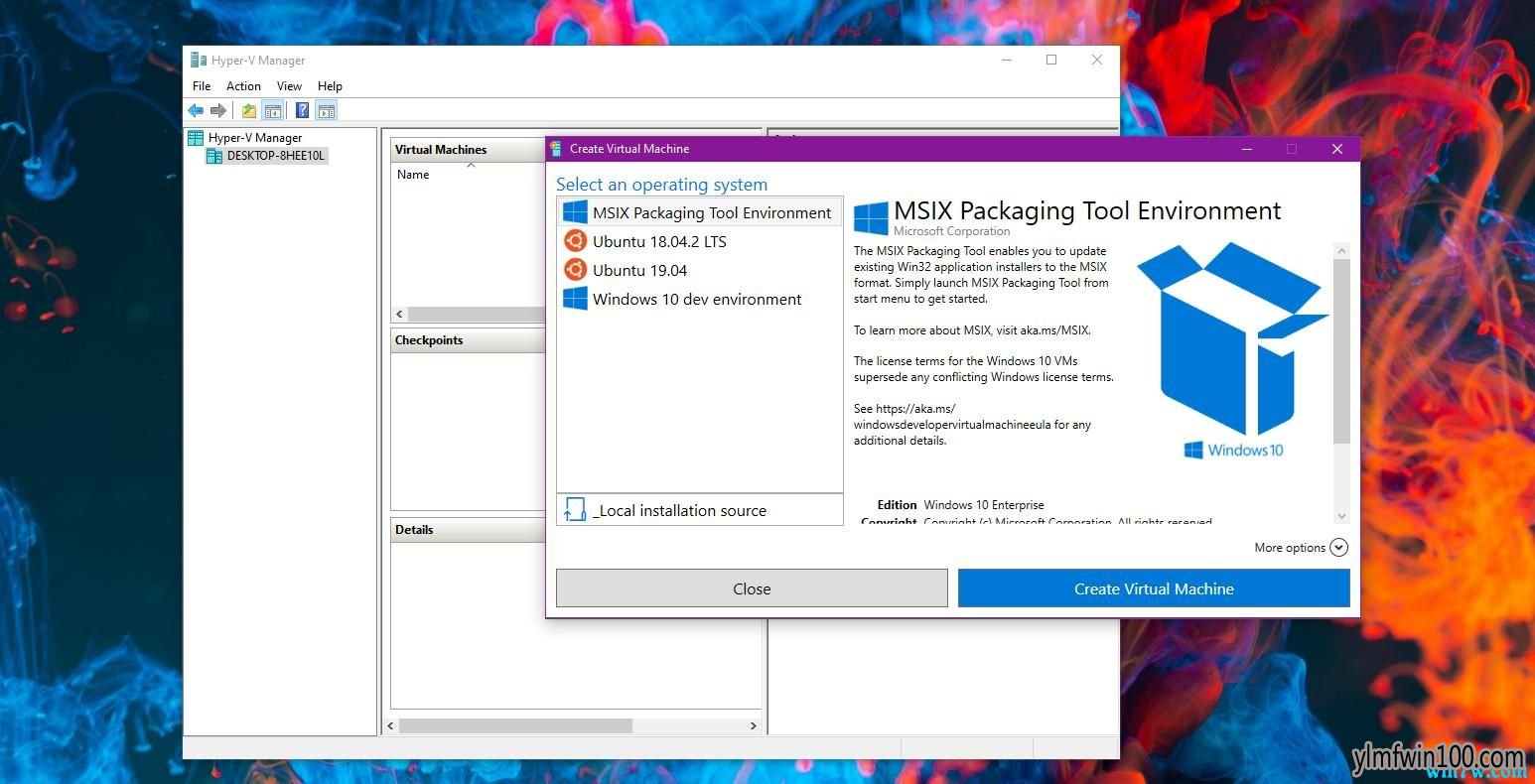 现已可用Windows 10 Hyper-V管理器轻松安装Ubuntu
