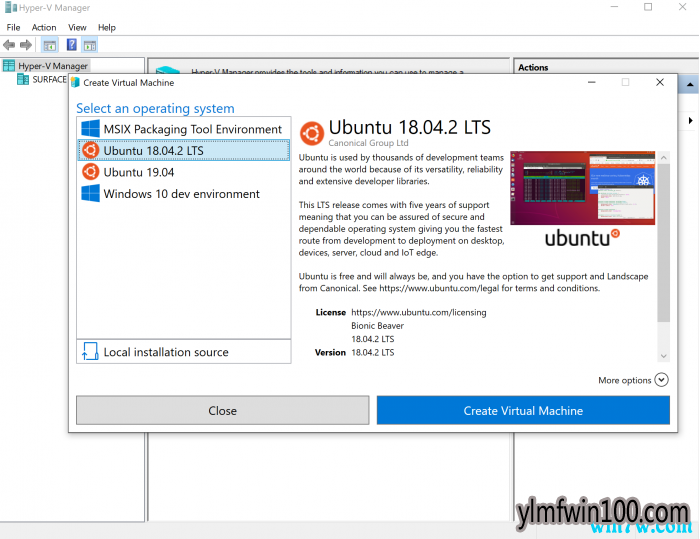 现已可用Windows 10 Hyper-V管理器轻松安装Ubuntu