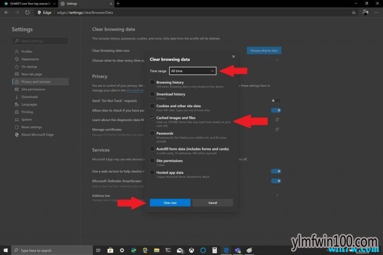 如何清除Win10 1909系统中的缓存
