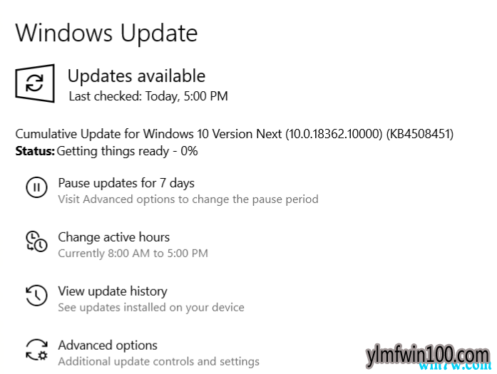 2019年Win10秋季版(1909)首个预览版版本号是Build 18362.10000