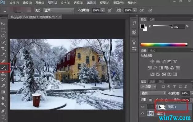 PS怎么制作雪花效果