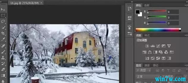 PS怎么制作雪花效果