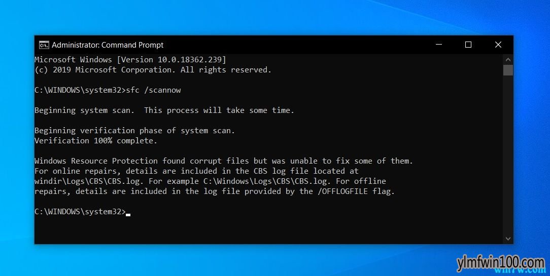 Win10更新后出现新的bug:sfc /scannow命令无法修复文件